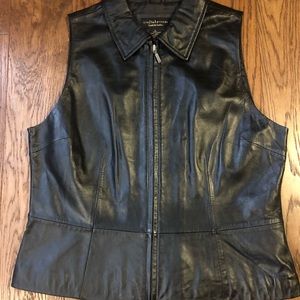 Black Leather Vest